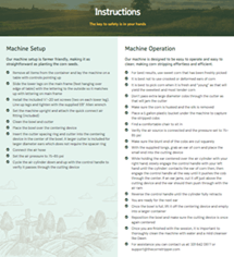 Machine Setup & Operation